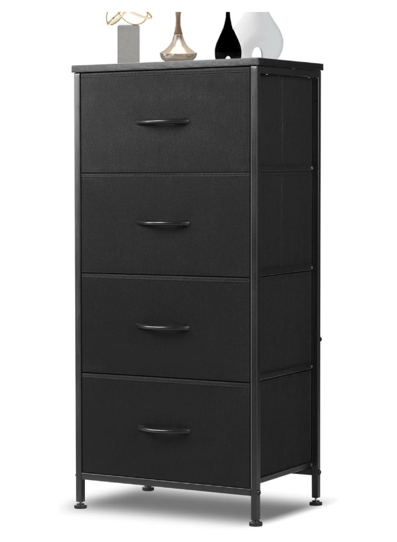 Gaayou Chest of Drawers with 4 Drawers, Fabric Drawer Storage Unit with Steel Frame, Storage Cabinet for Bedroom, Living Room, Hallway, Kids Room - Image 1